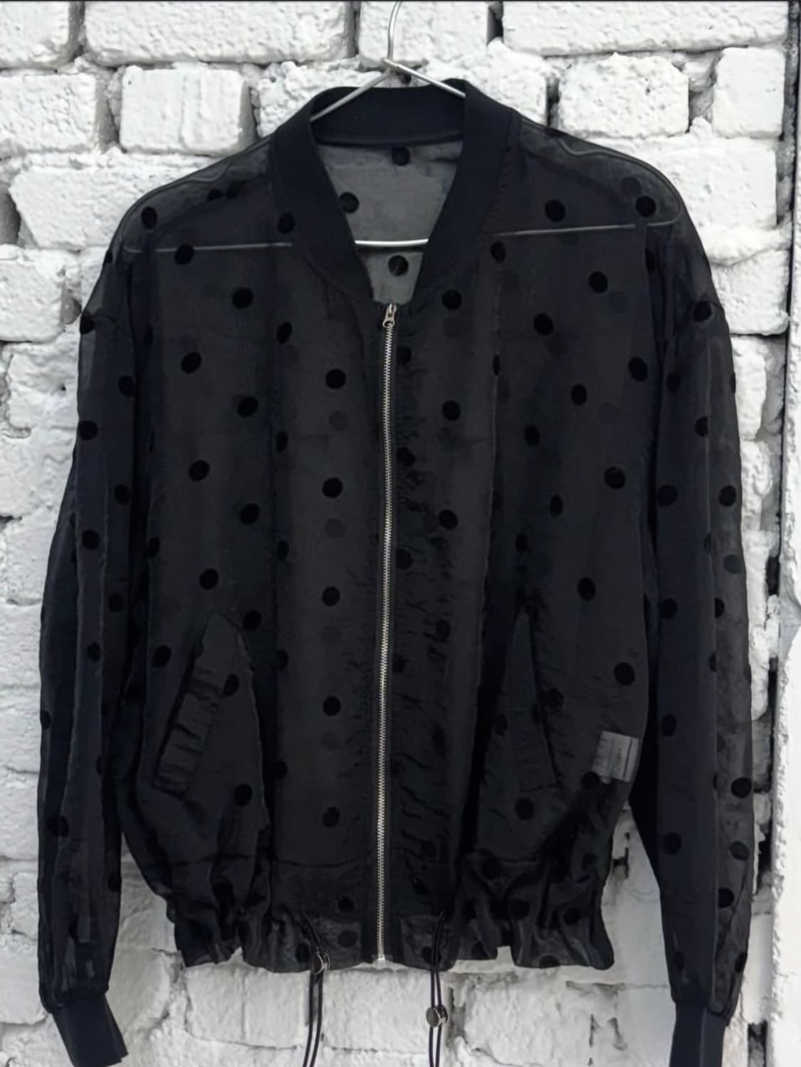 Sheer Dot See-through zip-up 상품이미지3