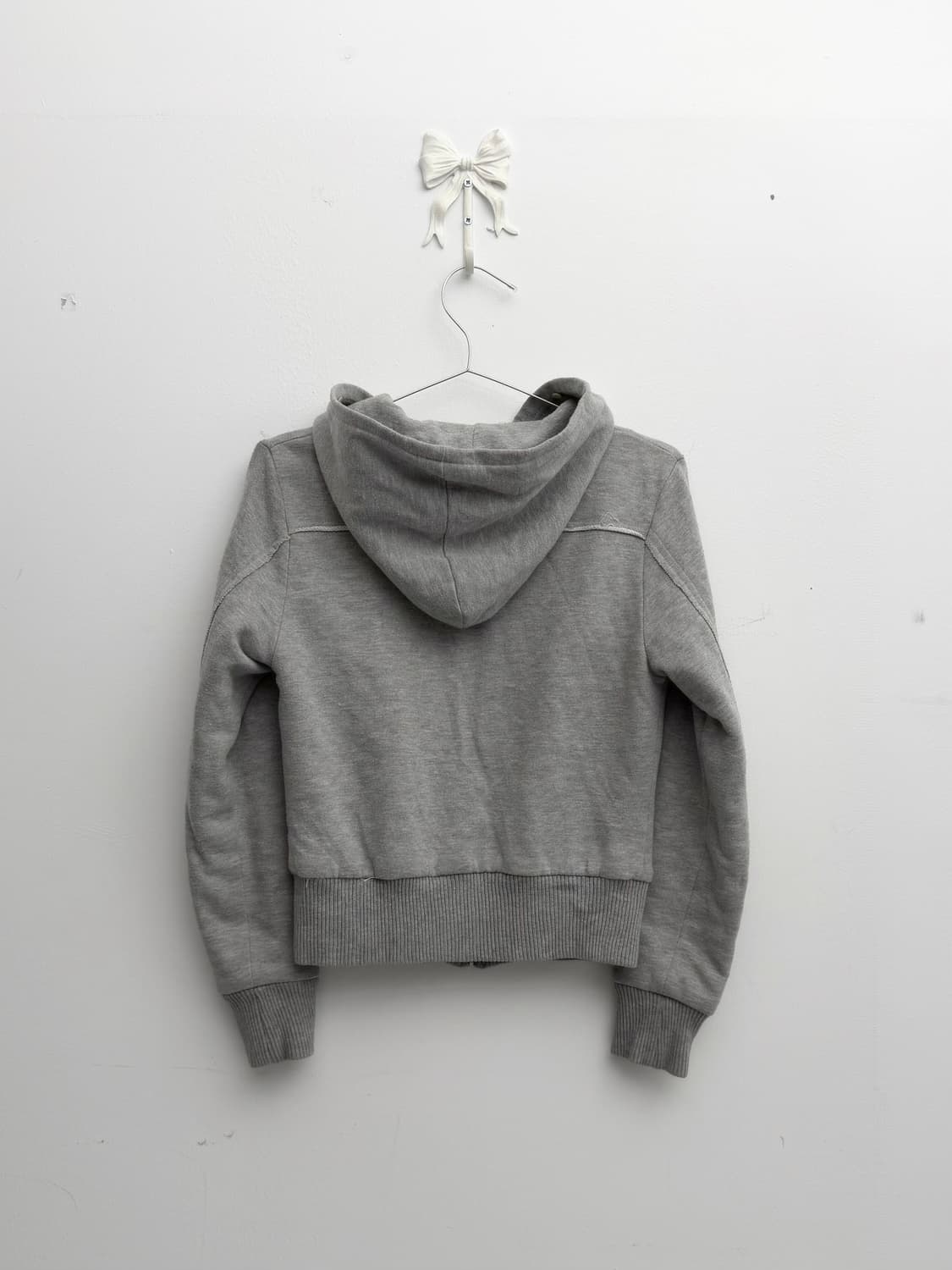 그레이 컷오프 포켓 디테일 후드 집업 상품이미지6