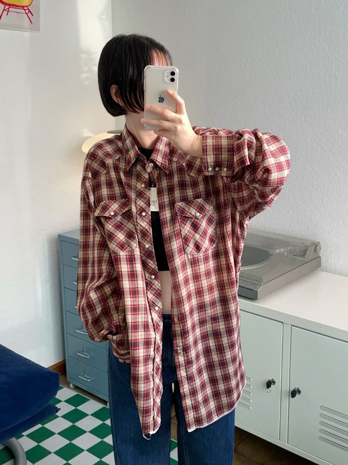 랭글러 체크 포켓 셔츠 (Man 2XL) AB0814 상품이미지2