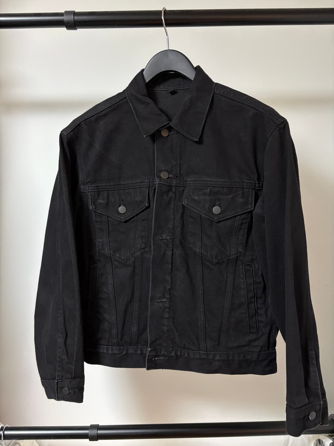 Gu 데님 트러커 자켓 블랙 상품이미지1
