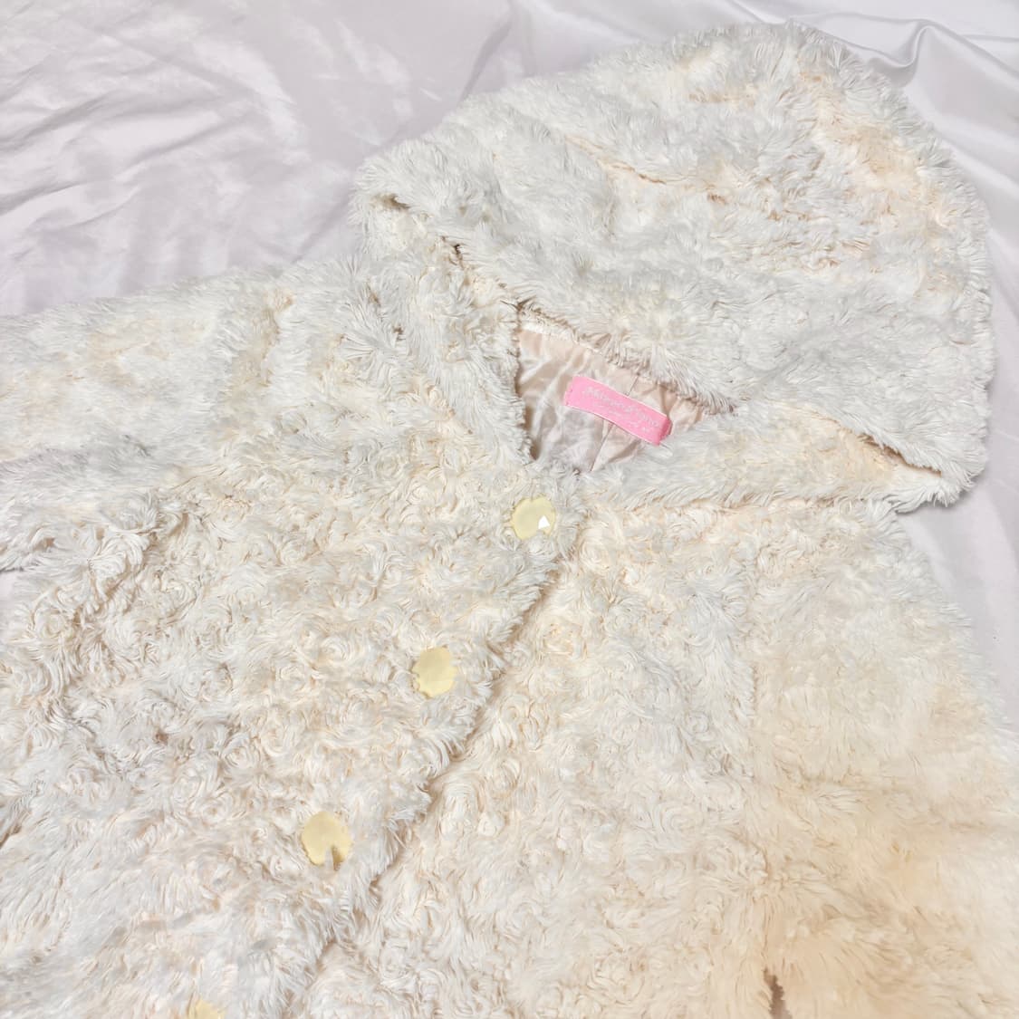 메조피아노 라떼갸루 보아털 판쵸 코트 상품이미지2