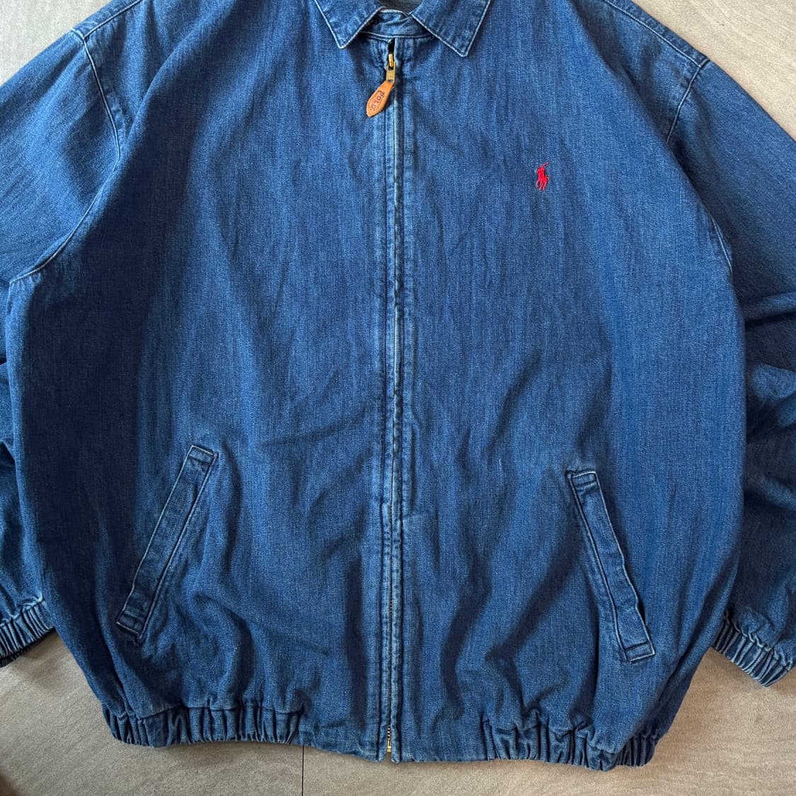 90s 90년대 미국 생산 폴로 데님 스윙톱 자켓 상품이미지4