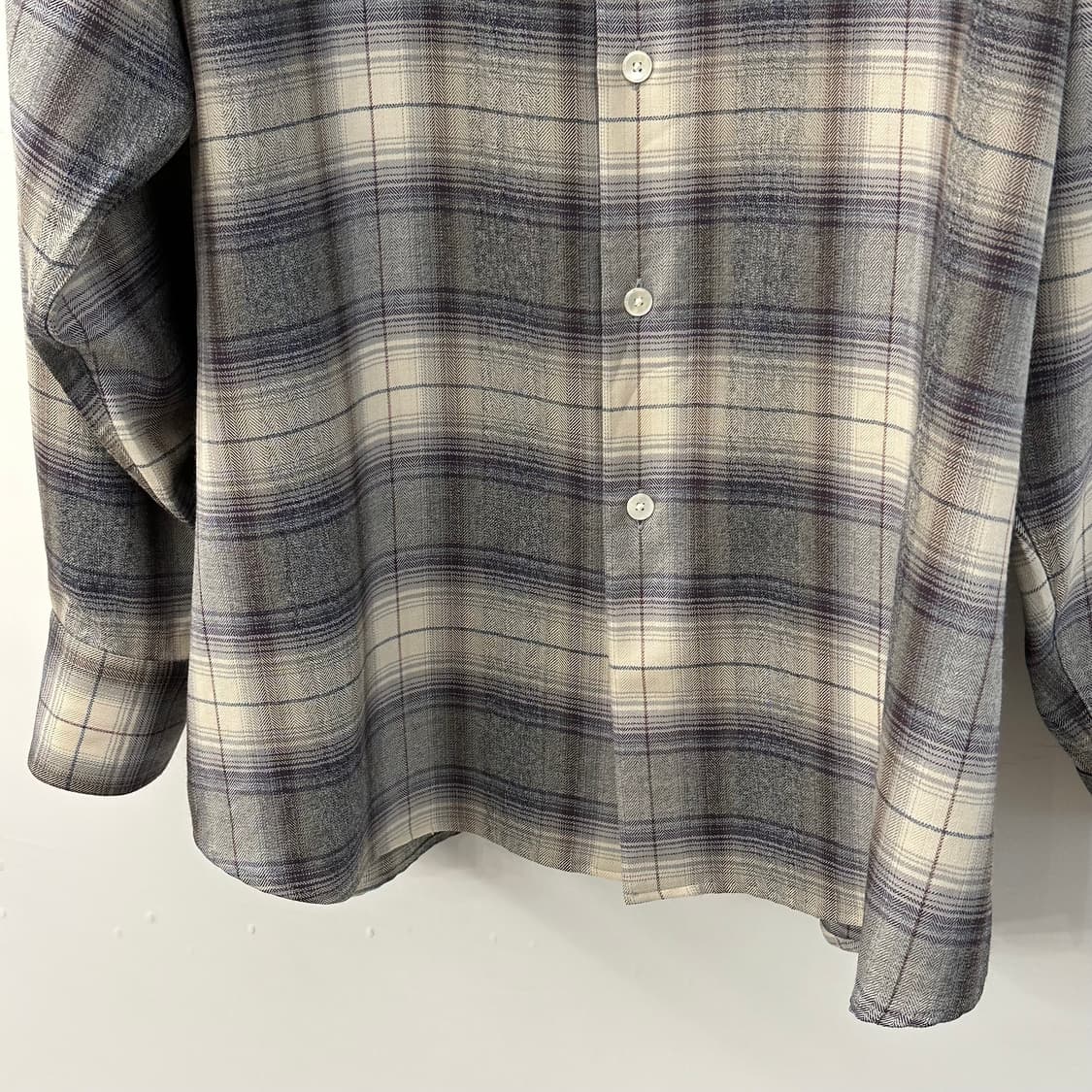 오라리 울 체크 셔츠 23시즌  상품이미지3