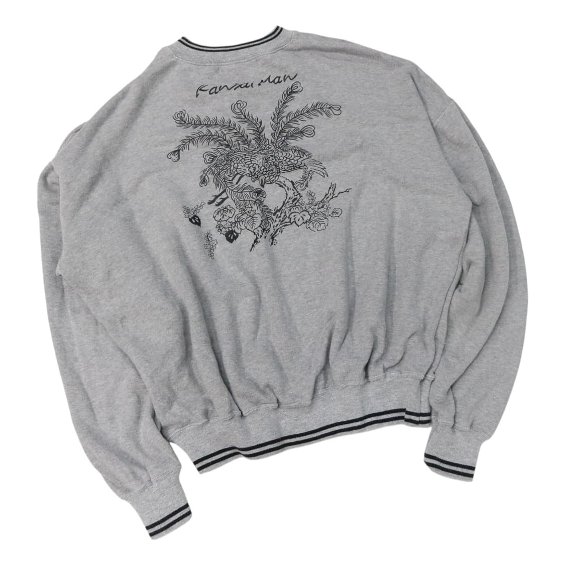 KANSAI MAN 칸사이맨 빈티지 백로고 그래픽 V넥 스웨트셔츠 (L) 상품이미지1