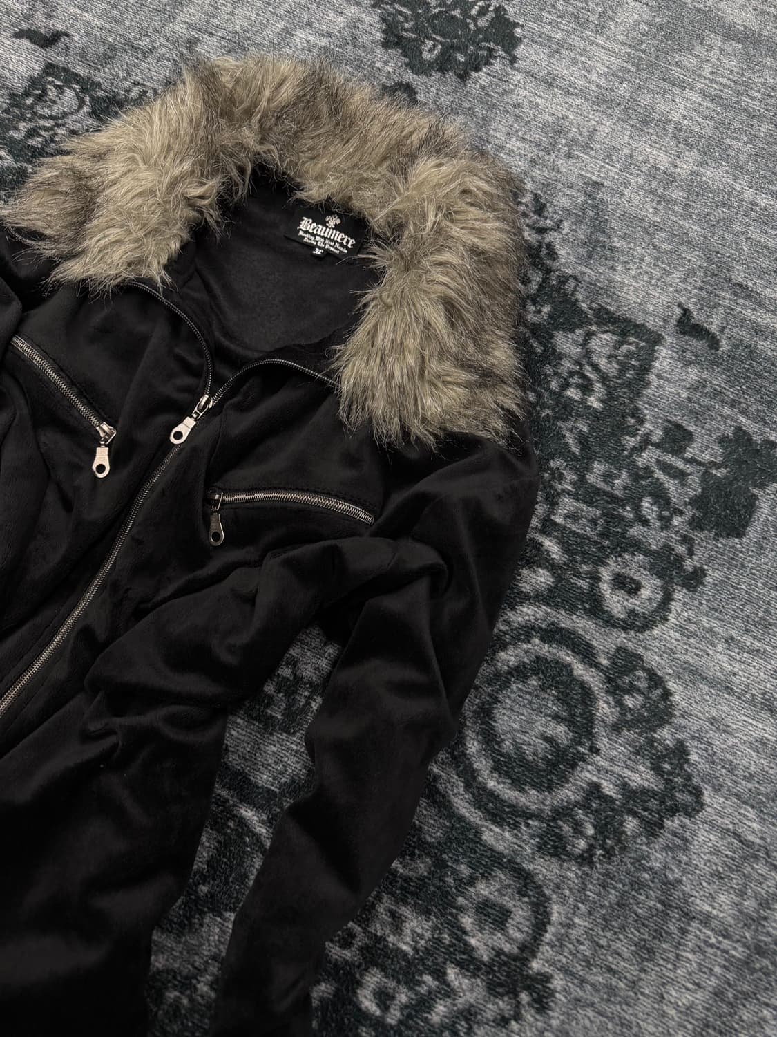 Beaumere 00s velour fur jacket 상품이미지3