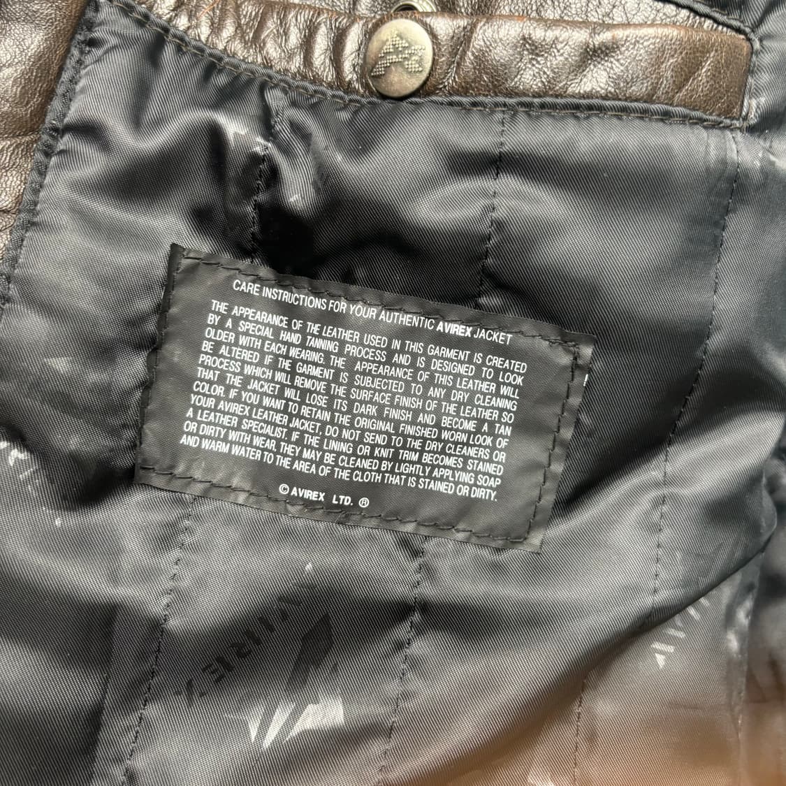 90s 아비렉스 브라운 리얼 레더 자켓 3XL 상품이미지8