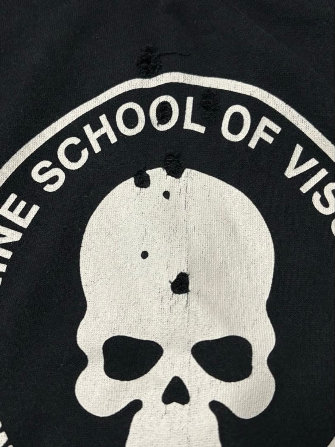 01AW 넘버나인 스쿨 오브 비주얼 코메디 후드티 블랙 상품이미지2