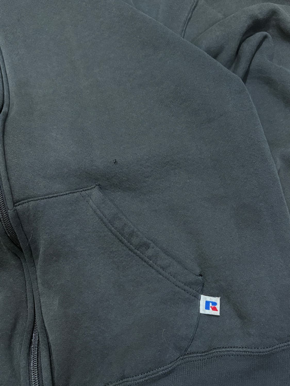 90s 빈티지 러셀 후드집업 블랙 faded 상품이미지5