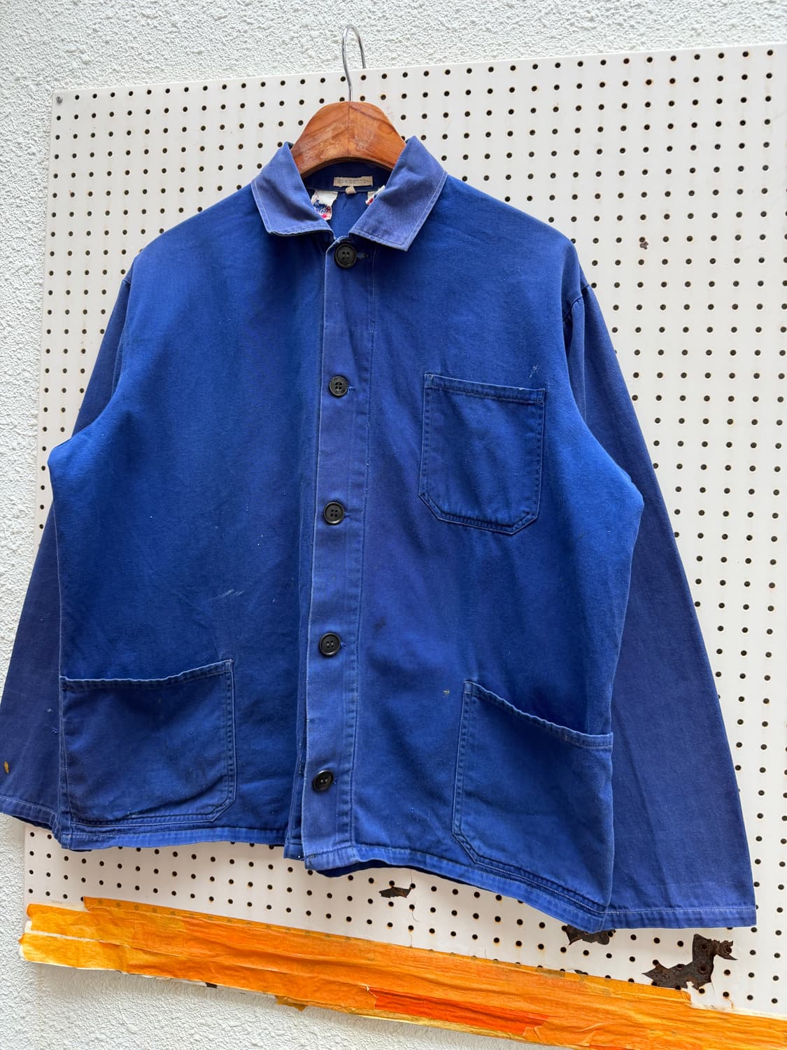1970s FRIENDSHIP INDIGO BLUE 페이드 프렌치워크자켓 상품이미지4