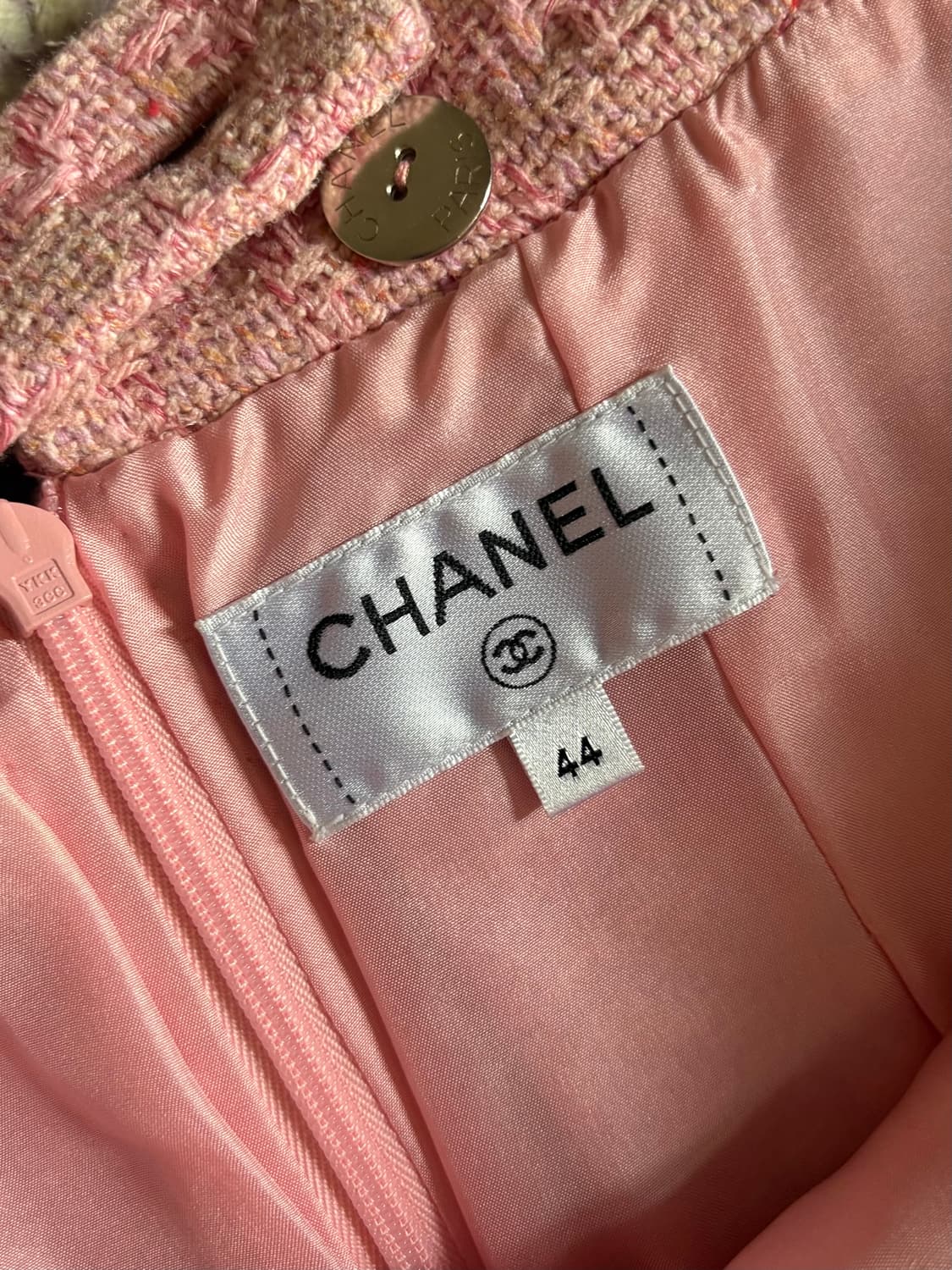 샤넬 2019 크루즈 look 40 핑크 트위드 스커트 FR44 상품이미지6