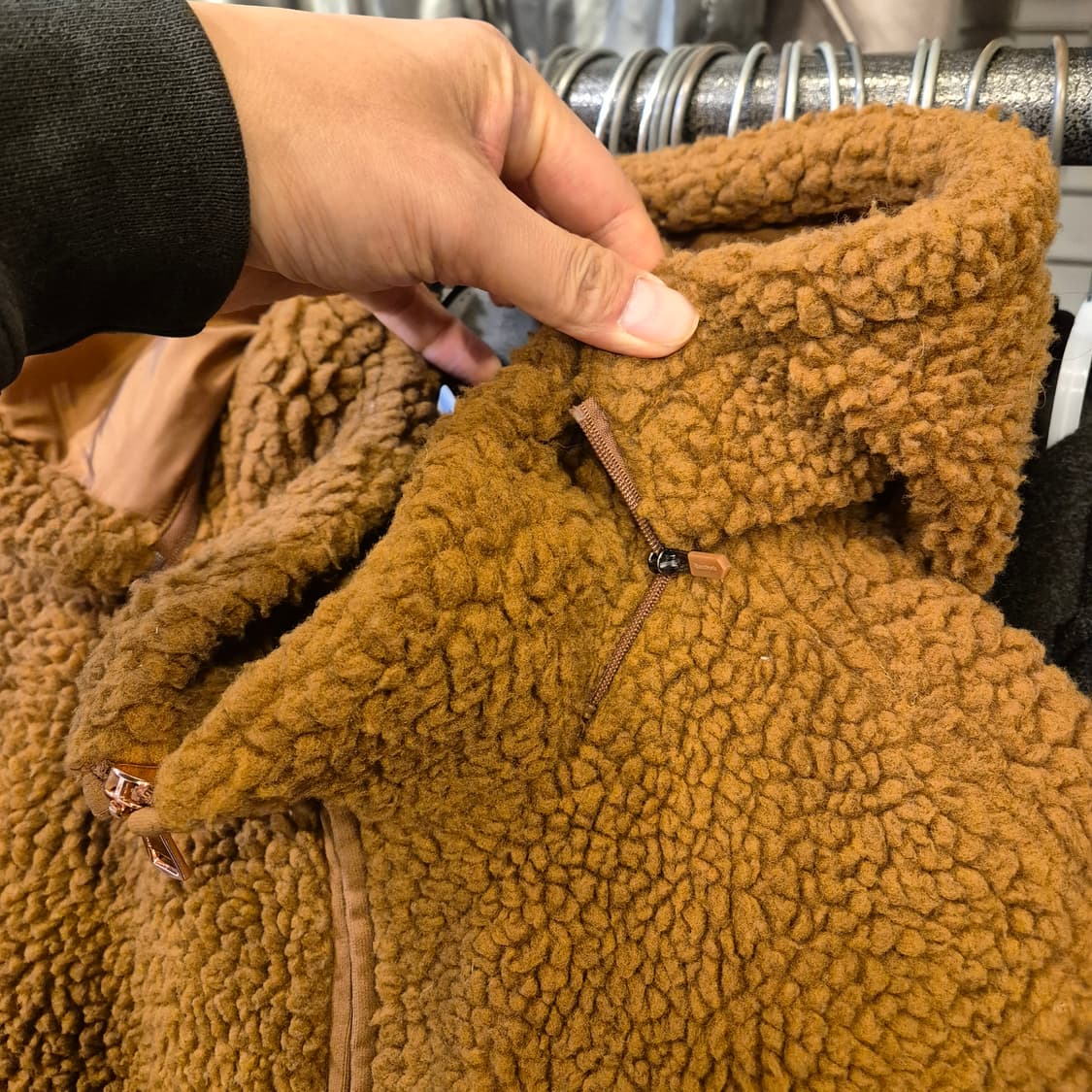 여성-M 리복 브라운 롱 후리스자켓 상품이미지8