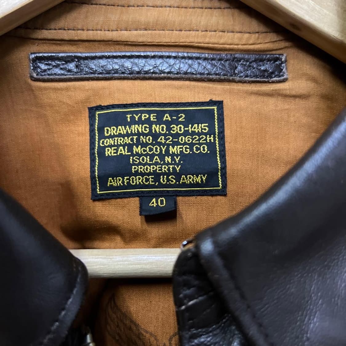 (40) 리얼맥코이 a-2 가죽자켓 상품이미지3