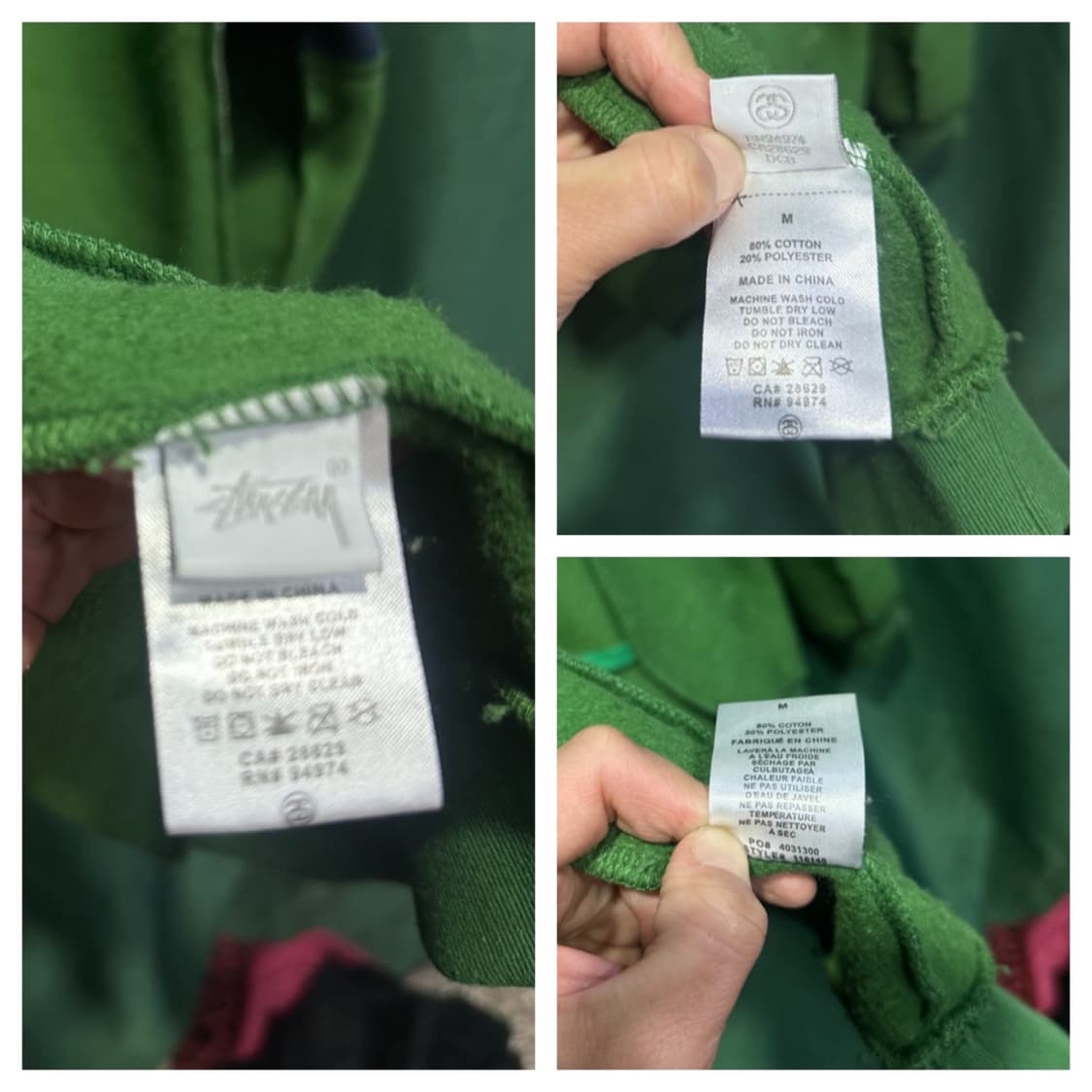 스투시 기모 반집업 M 상품이미지4