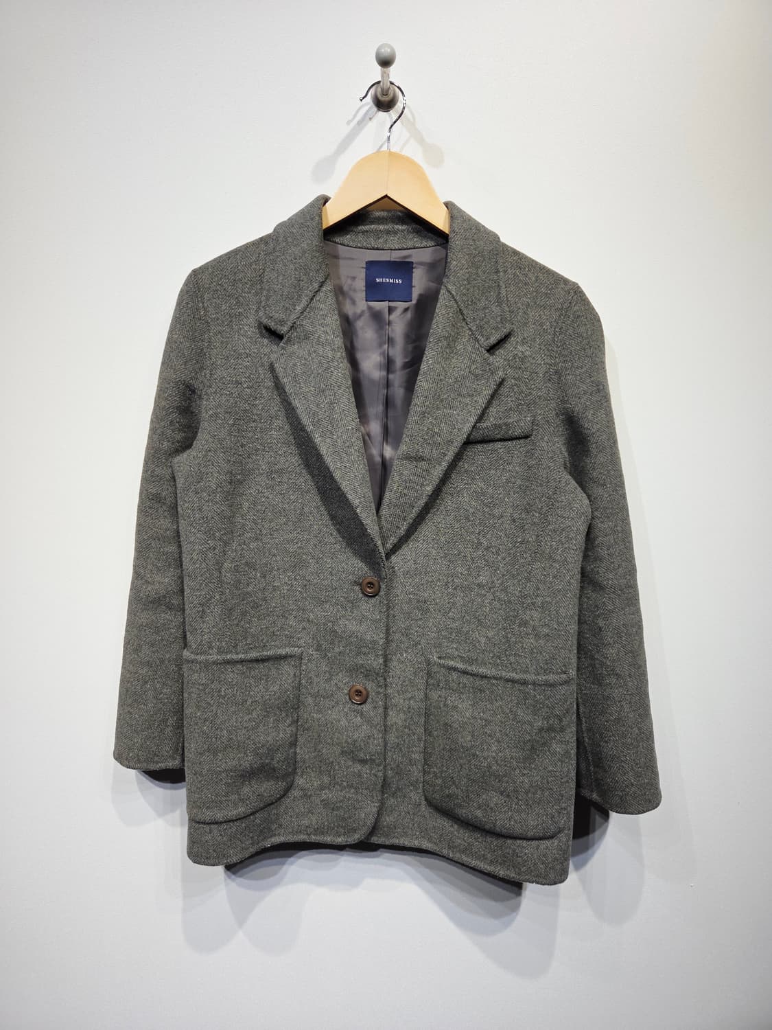 쉬즈미스 헤링본 울 자켓 상품이미지2