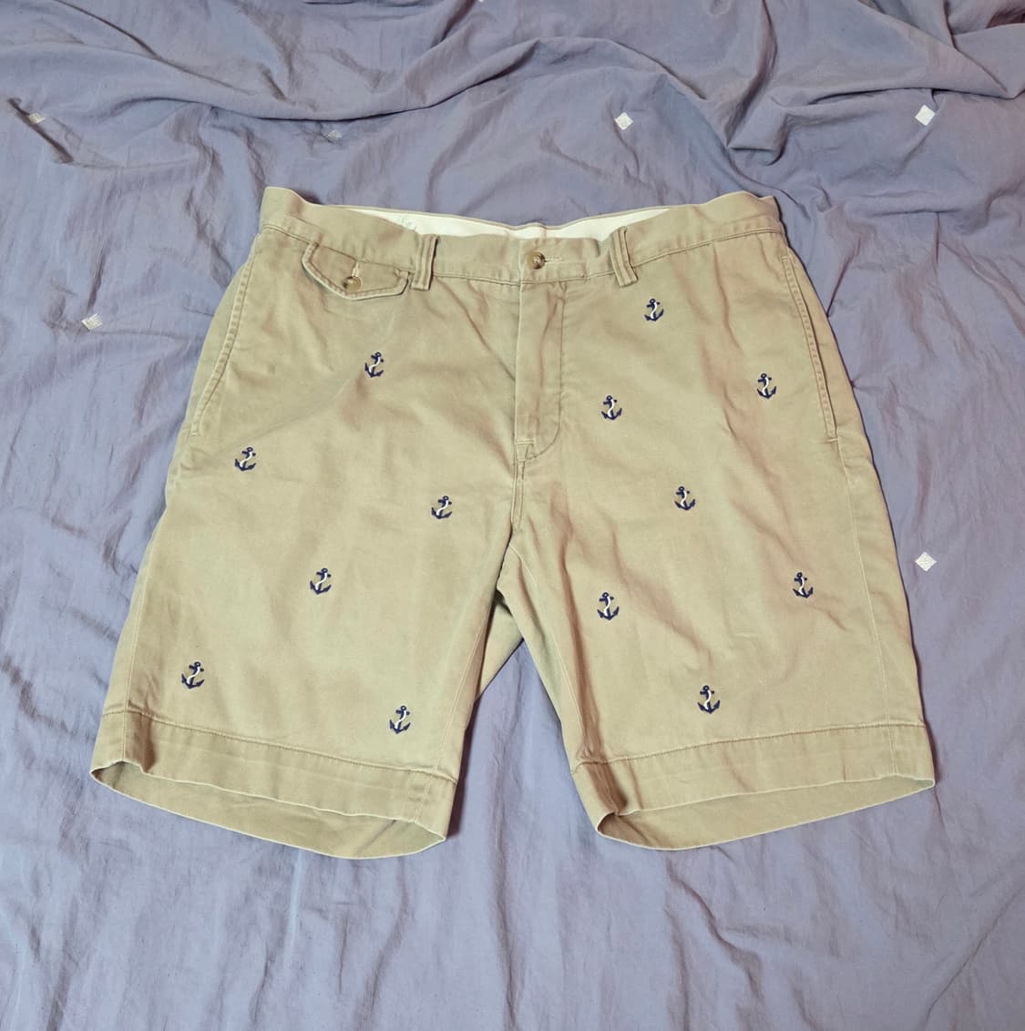 폴로 랄프로렌 자수 앵커 패턴 반바지 베이지 34 상품이미지1