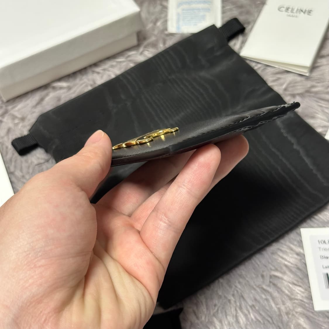 [풀구성] 셀린느 트리옹프 카드지갑 블랙 상품이미지4