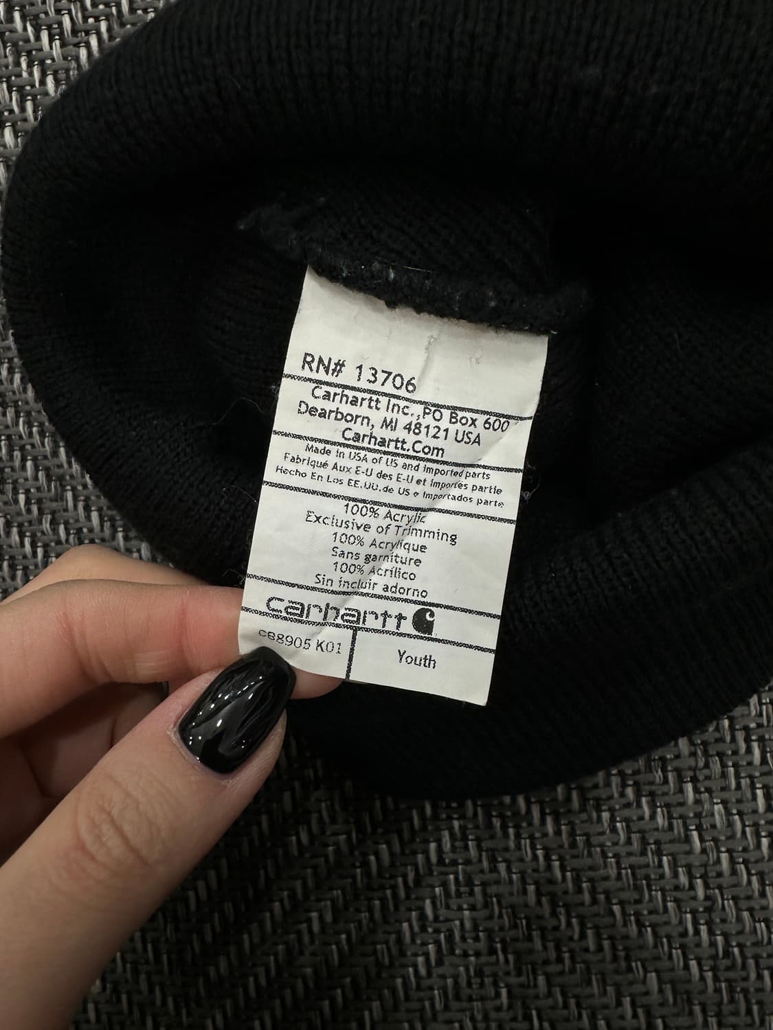 칼하트 비니 블랙 상품이미지2