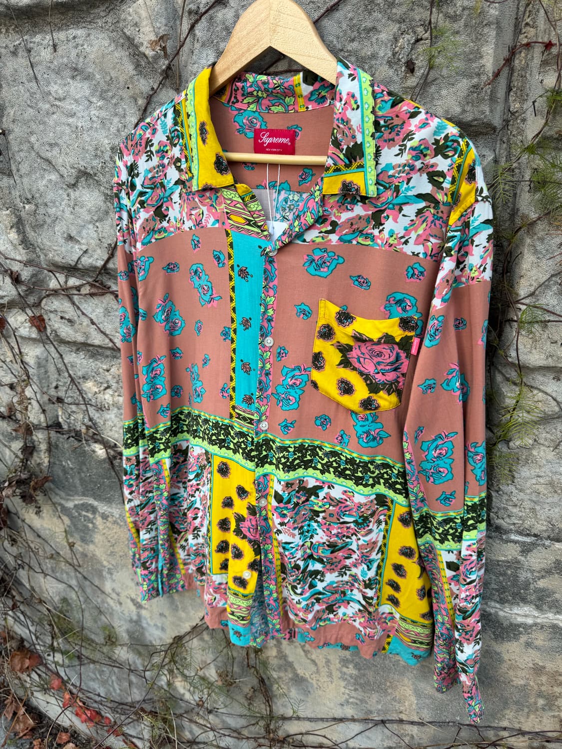 슈프림 16ss 플라워 패턴 레이온 셔츠 L 상품이미지2