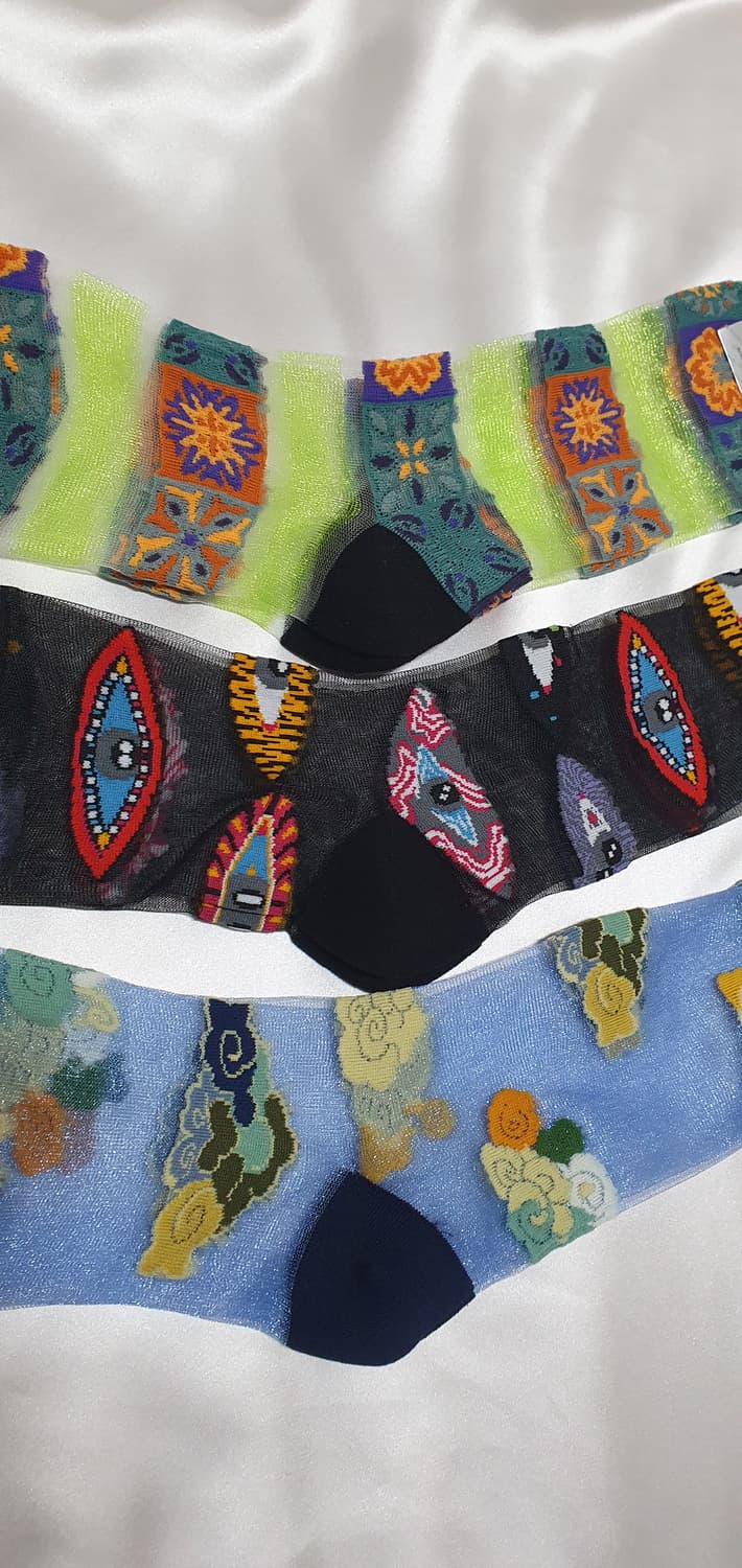 그린 블루 블랙 CONNISTINE MUSEUM 코니스틴 뮤지엄 양말  상품이미지3