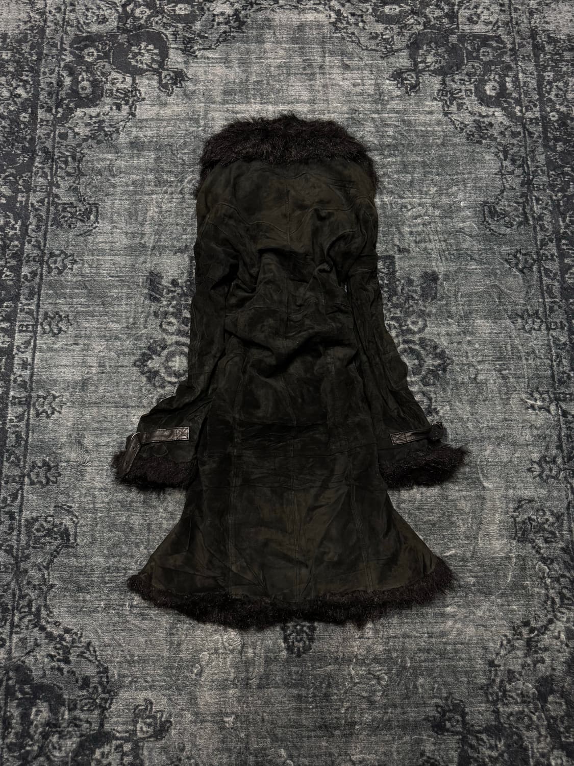 Morgan 00s belted shearing fur swede coa 상품이미지6