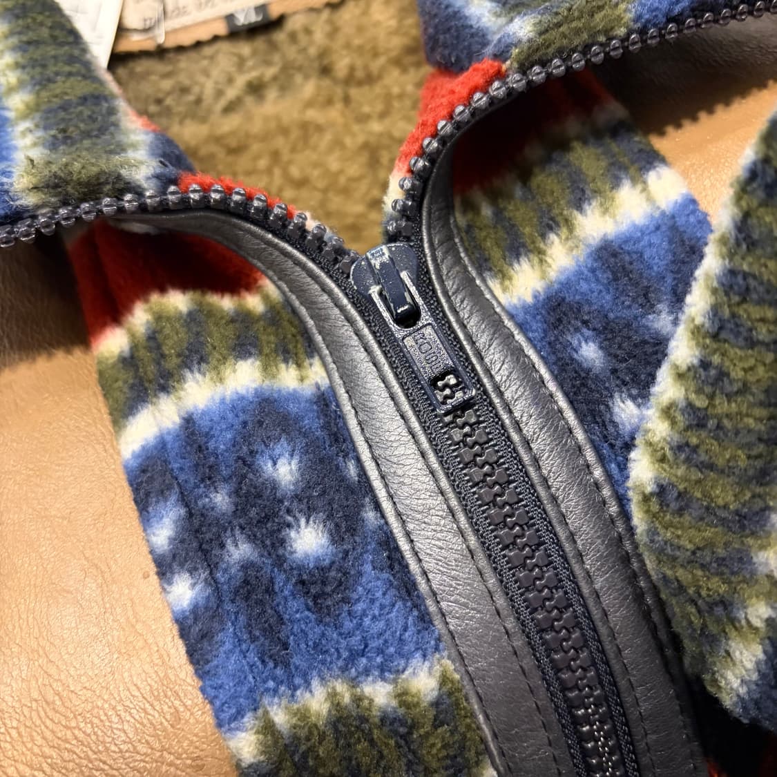 [XL] N2 에스닉 패턴 램스킨 플리스 집업 자켓 D497 상품이미지8