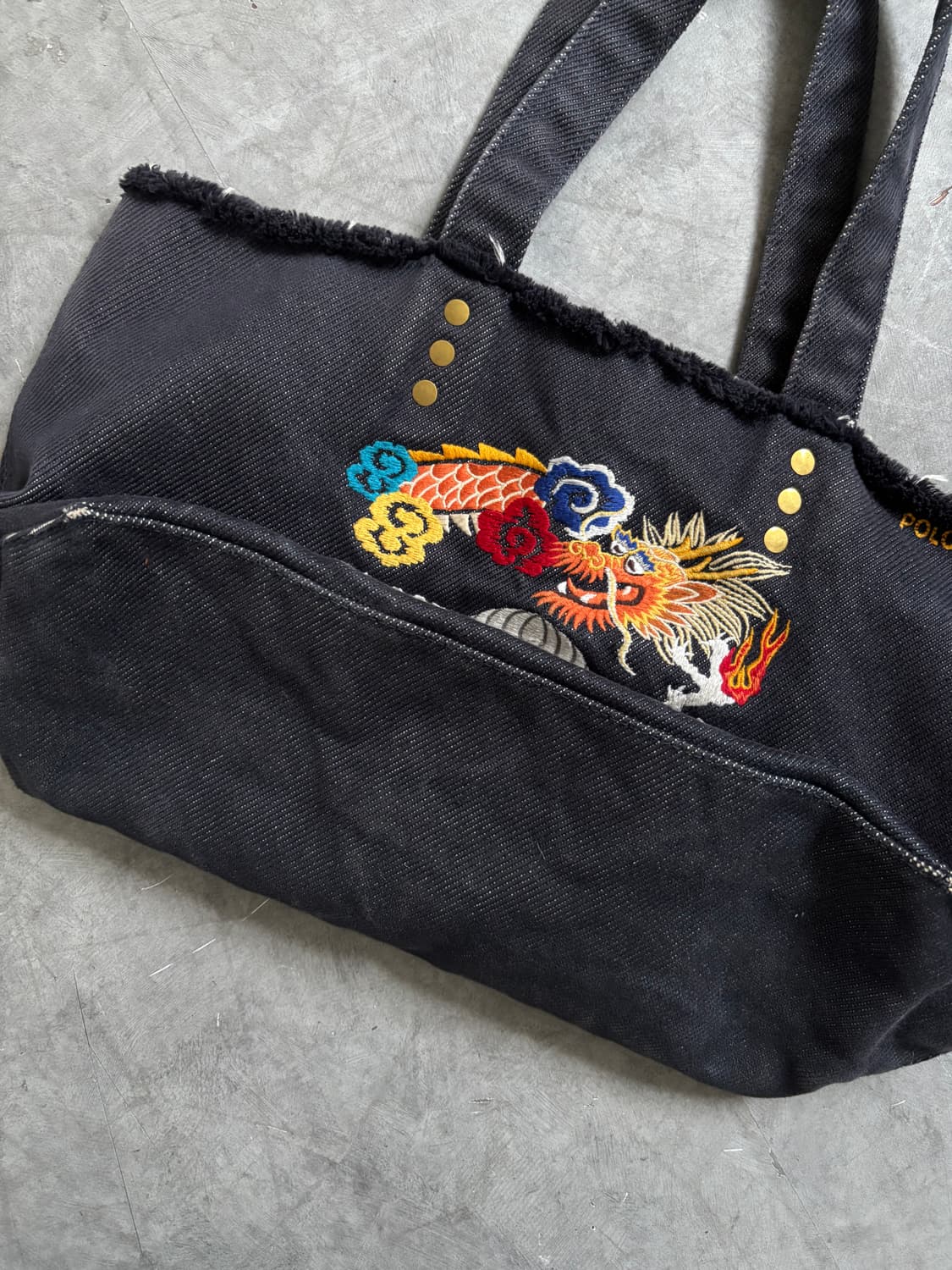 Polo 폴로 랄프로렌 캔버스 자수 데님 토트백 상품이미지10