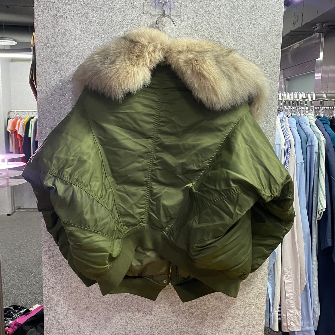 머니패킹 카키 나일론 점퍼 B3333 상품이미지4