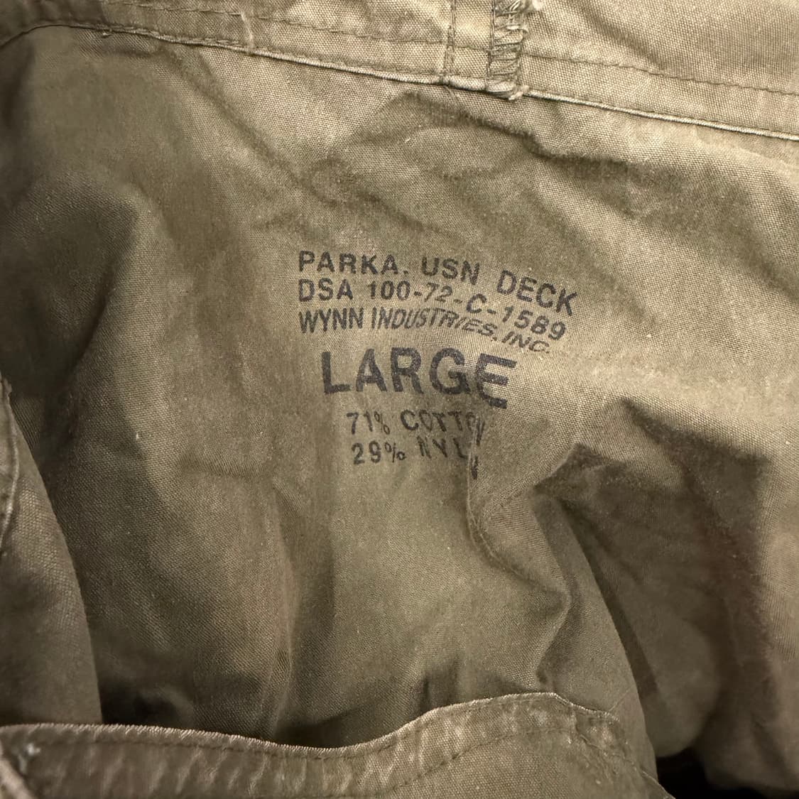 [ L ] 70s 밀리터리 미해군 USN 덱파카 상품이미지5