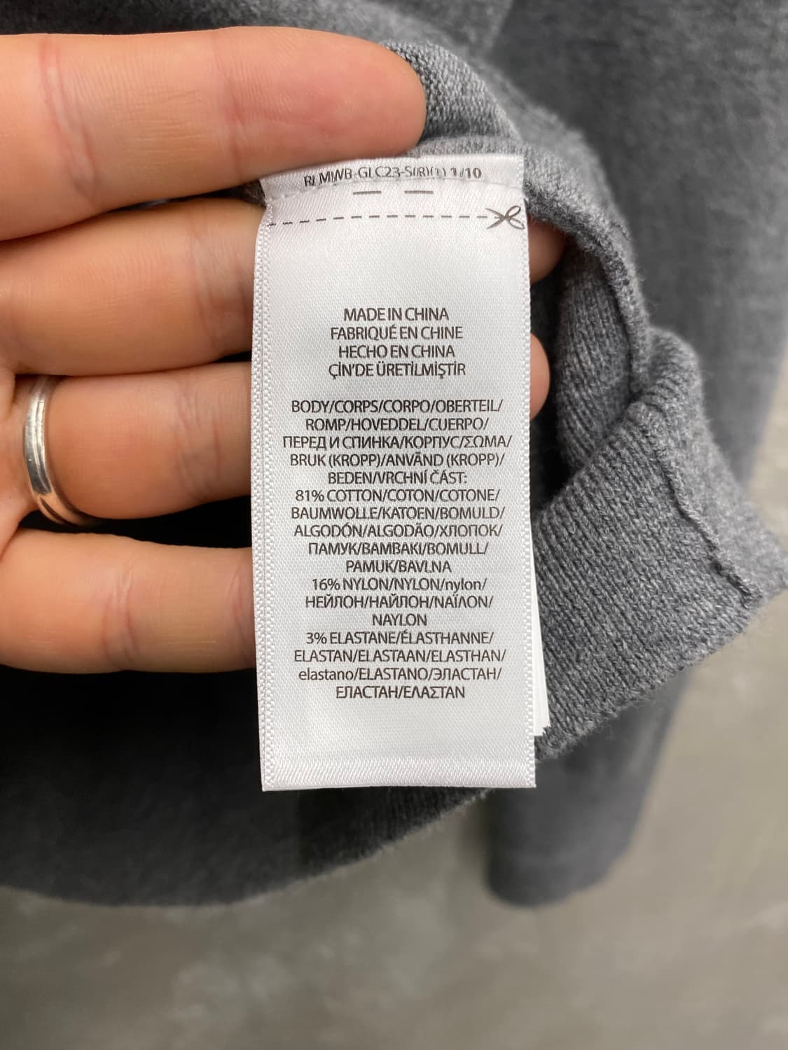 [L] Polo Ralph Lauren 폴로 그레이 코튼 가디건 상품이미지7