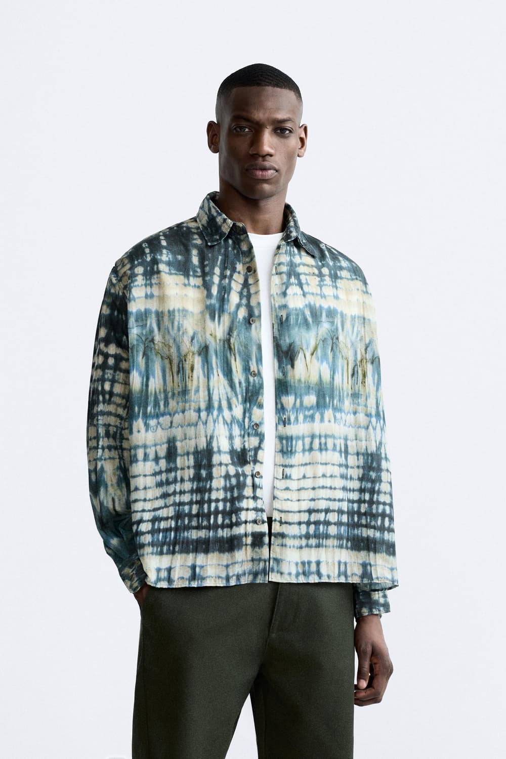 자라/ 타이다이 프린트 셔츠/ XL 상품이미지2