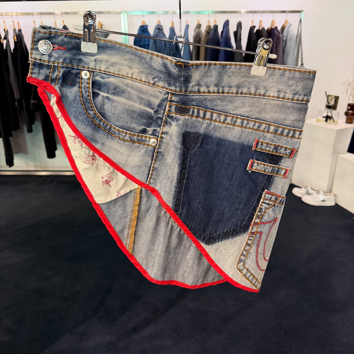 [33] 리메이크 커스텀 트루 릴리전 데님 스커트 상품이미지2