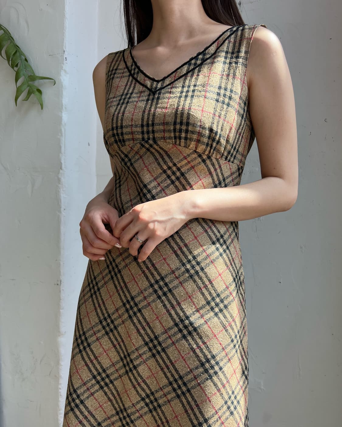 Burberry silk 100% one-piece 상품이미지3