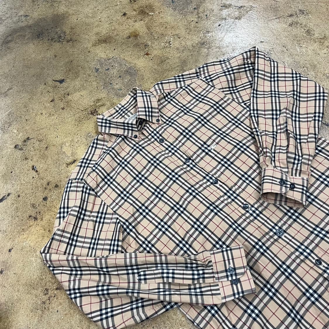 [정품/S] 버버리 노바 체크 셔츠 b16 상품이미지1