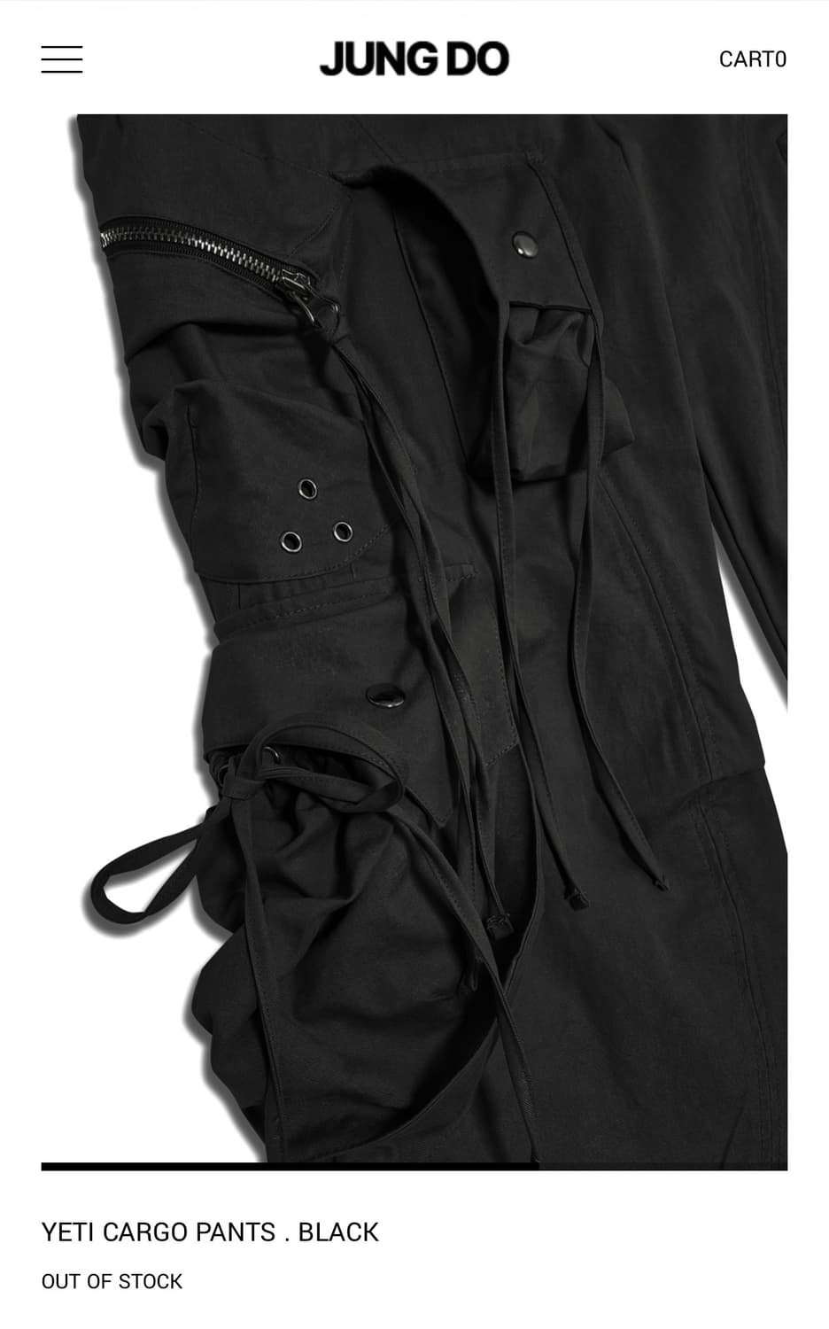 [Black] Jungdo YETI CARGO PANTS 상품이미지4