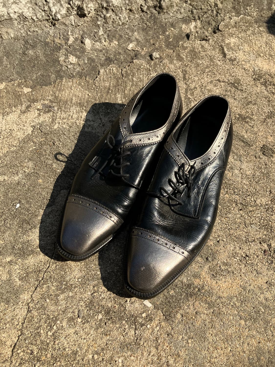 260) Black&Metallic Silver Leather Shoes 상품이미지4