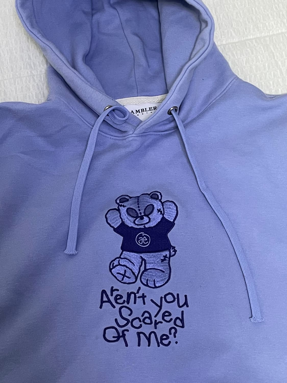 엠블러 Alien bear 에일리언 오버핏 기모 후드티 상품이미지2