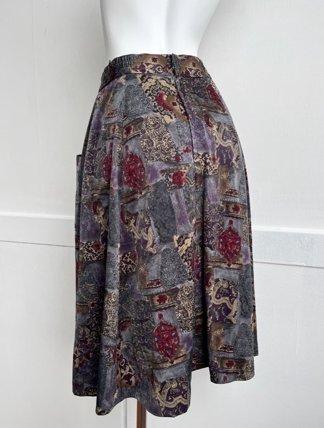 STREAM 오리엔탈 믹스 패턴 버튼 스커트 상품이미지3