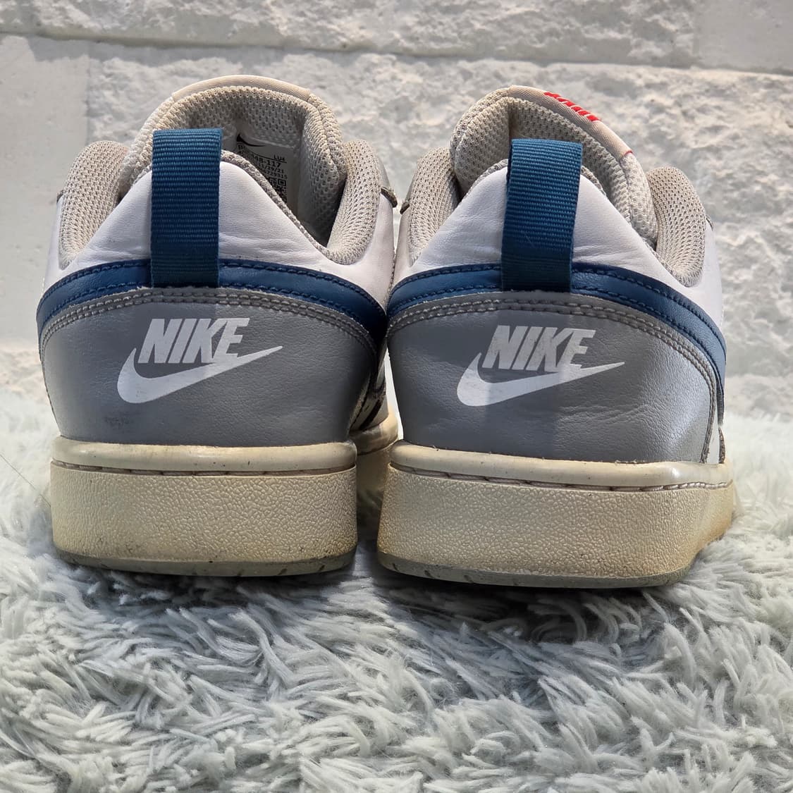 7q-27:나이키 코트 버로우 로우 화이트/그레이 블루 (24cm) 상품이미지3