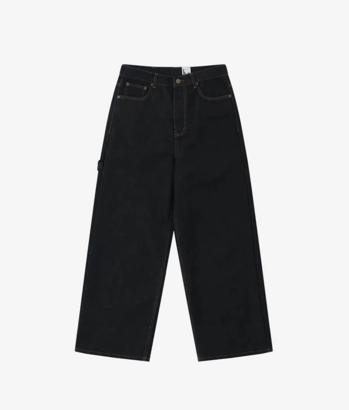 카시코 자수 데님 바지 블루 상품이미지2