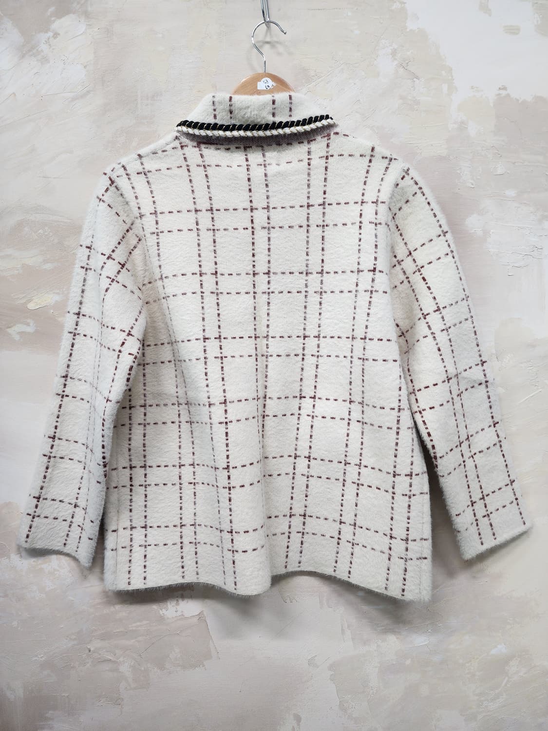 더틸버리 퍼 체크 가디건 상품이미지4