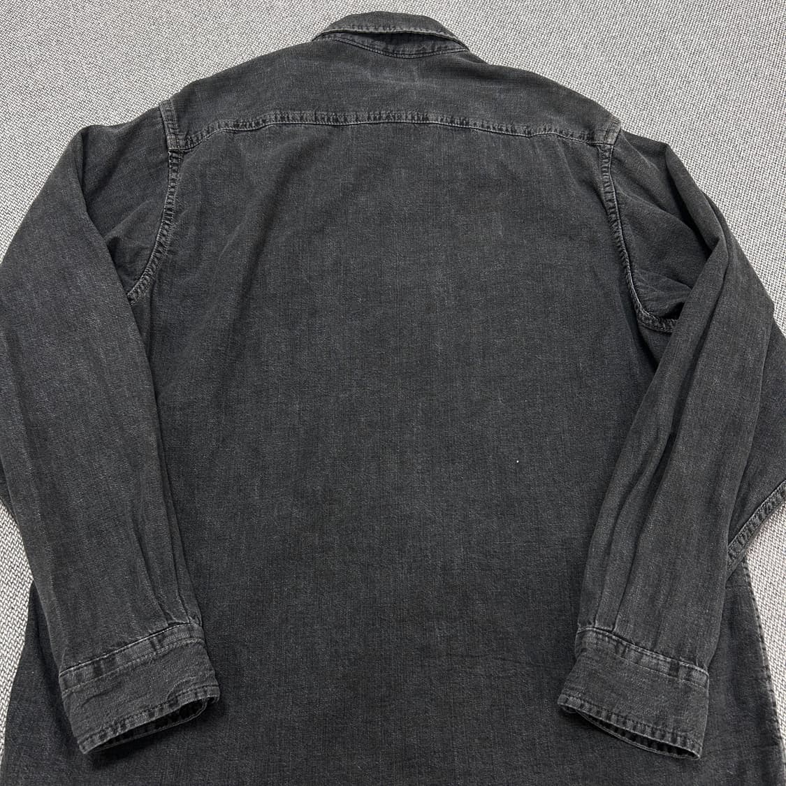 에드윈 덩가리 흑청 데님셔츠(L) 상품이미지5