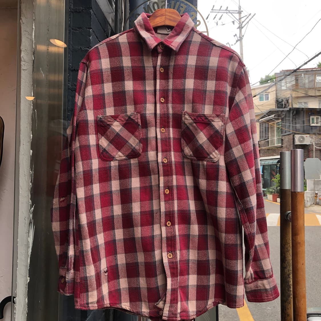 90s Big Mac flannel shirt-L 상품이미지1