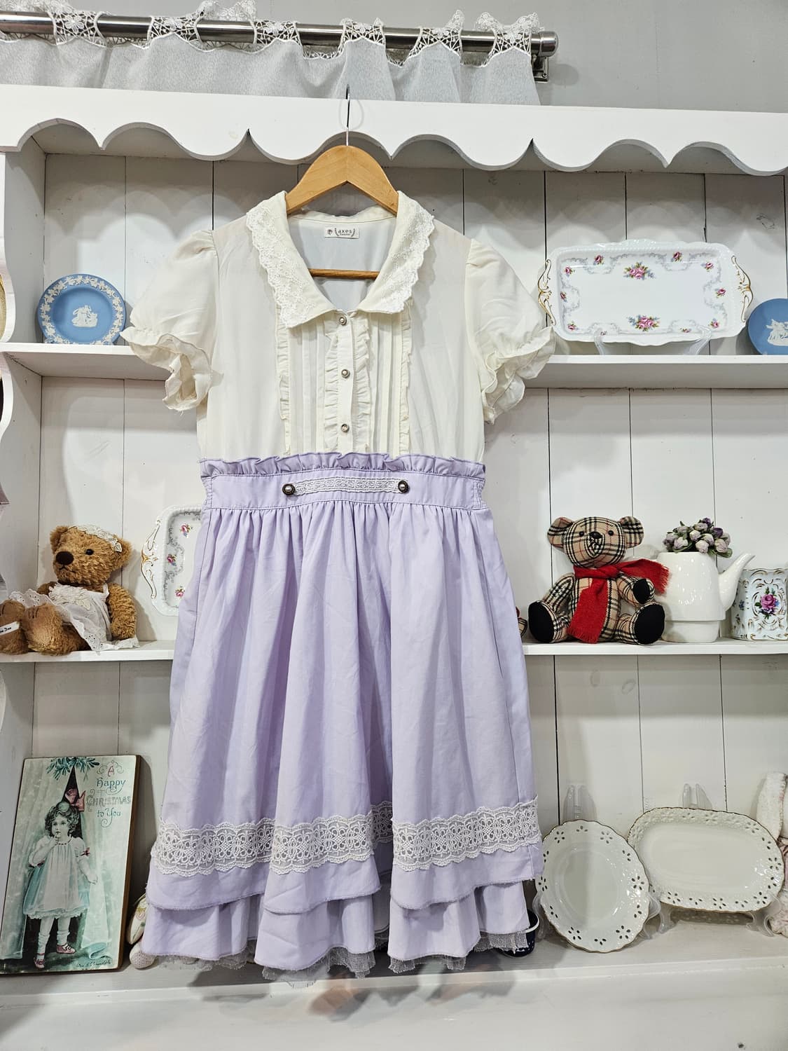 (Axes Femme) 라벤더 레이스 레이어드 원피스 상품이미지1