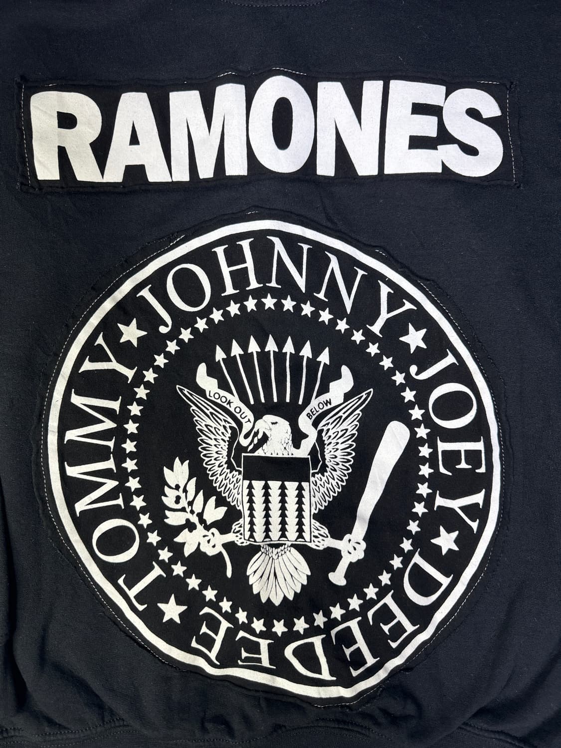 빈티지 밴드 라몬즈 RAMONES 로고 패치 맨투맨 ML 상품이미지2