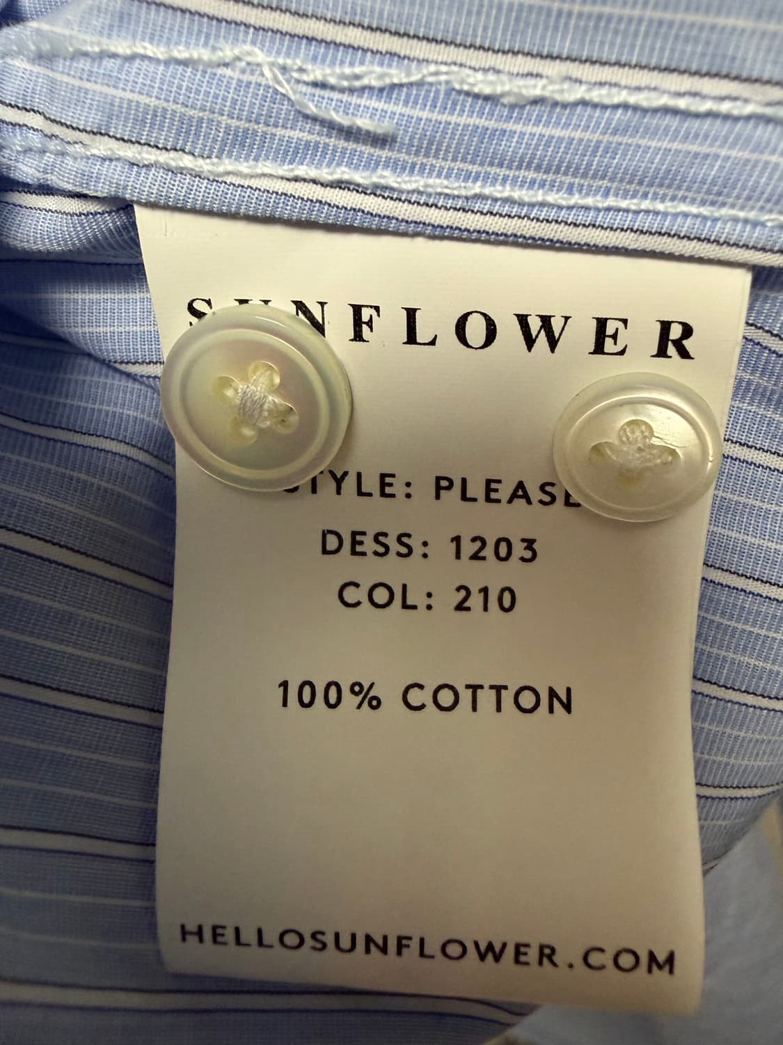 선플라워 sunflower 24ss PLEASE 셔츠 L 상품이미지4