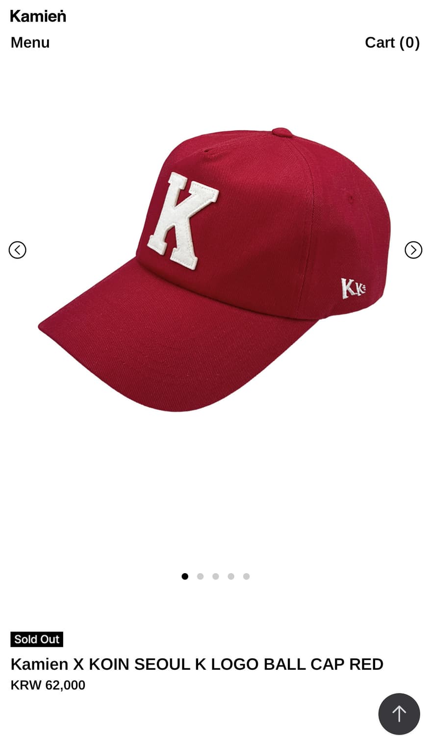 코미엔 볼캡 레드 미개봉 새상품 상품이미지1