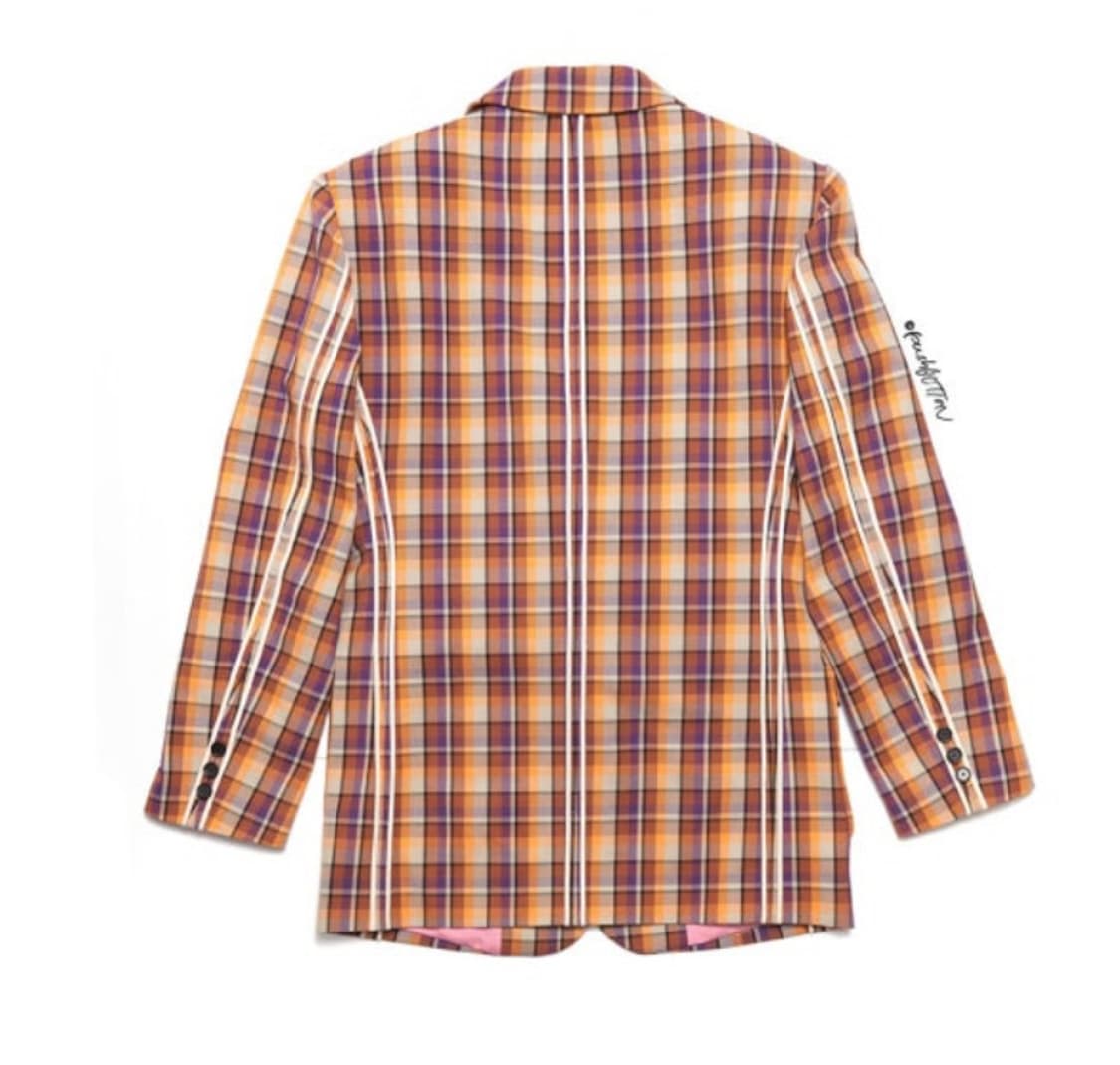 푸쉬버튼 유니크 BINDING체크자켓 상품이미지2