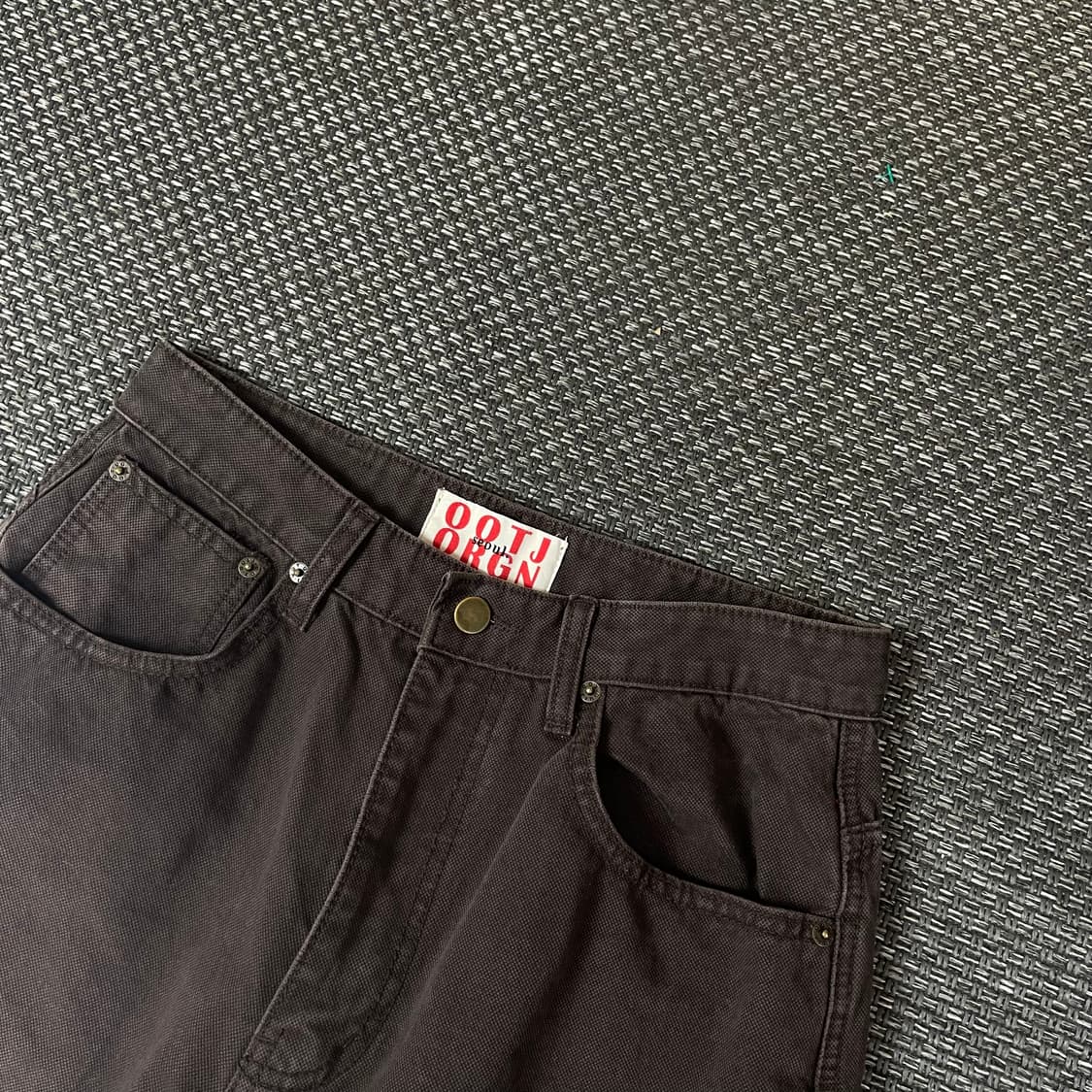 (28) 오오티제이 브라운 와이드 데님 팬츠 S 상품이미지3