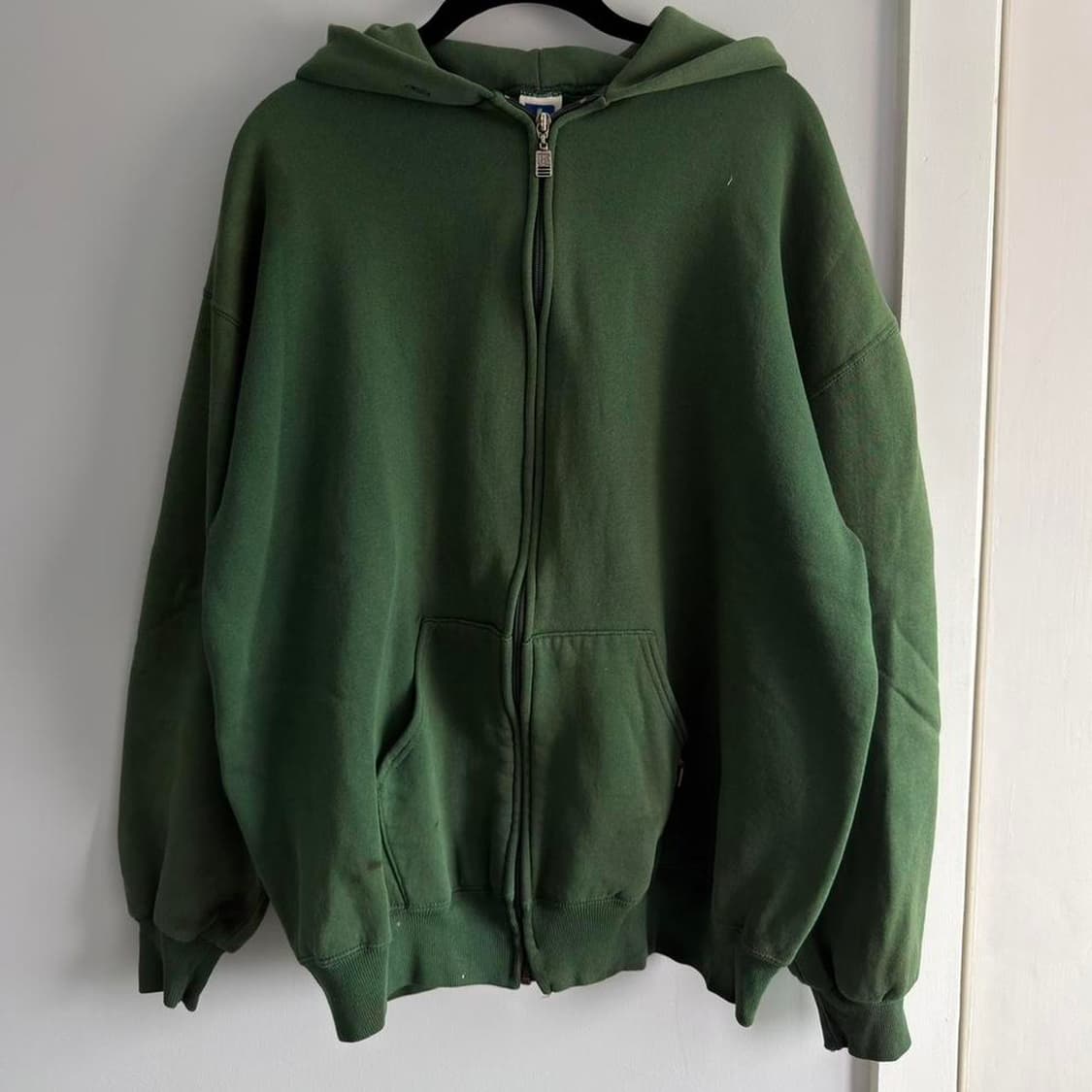 90s 러셀 애슬레틱 페이드 후드집업 그린 상품이미지1