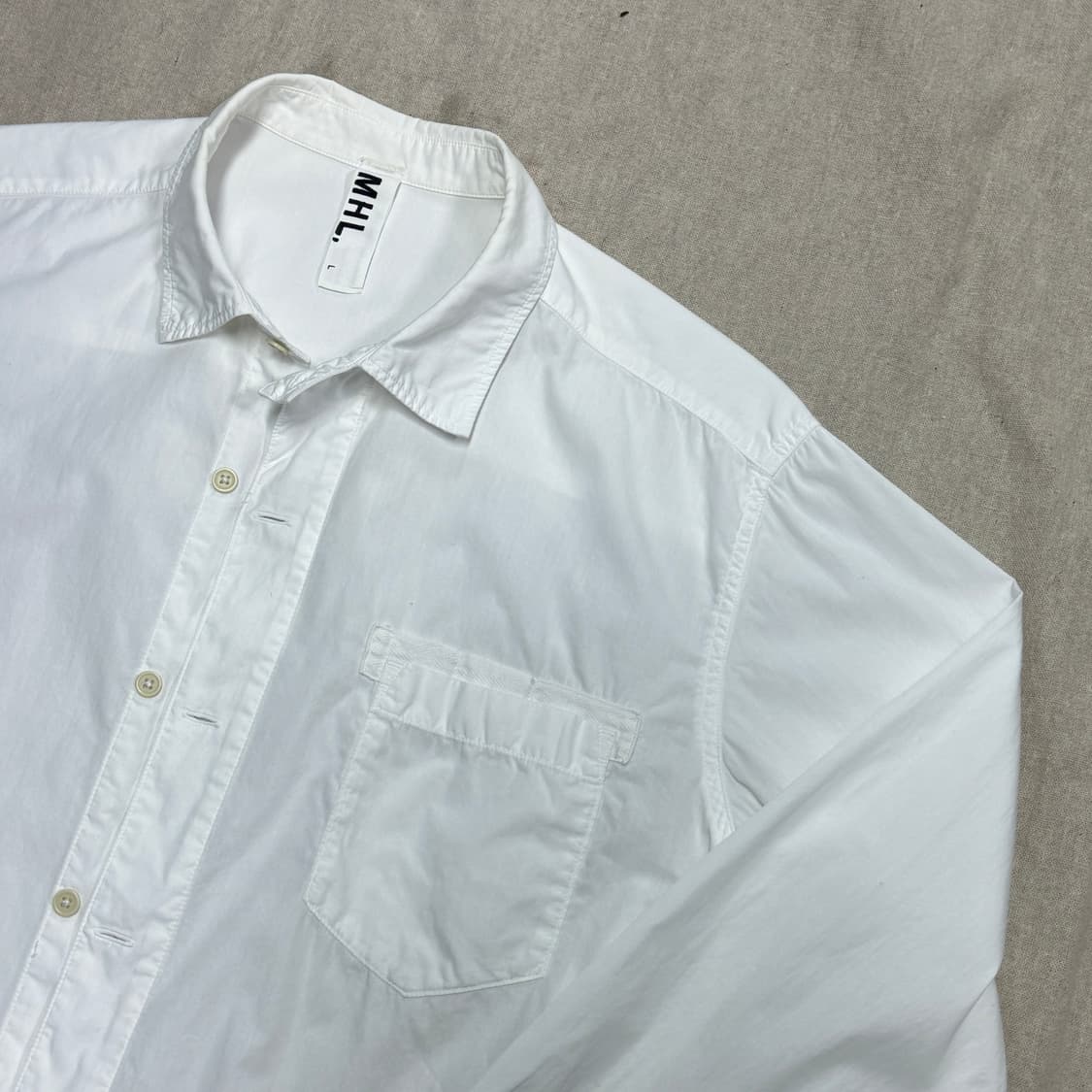 마가렛호웰 포켓 화이트 셔츠 L 상품이미지2
